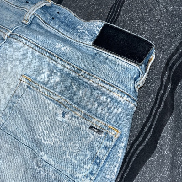 Amiri Jeans Flocked Size 32 - Picture 8 of 13